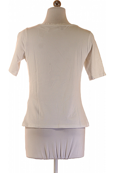 MORE & MORE Dámské tričko bílé s krátkým rukávem basic kulatý výstřih Vel. 34 | MORE & MORE | obrázek 2