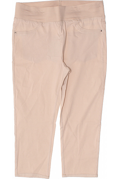 Dámské Tříčtvrteční Kalhoty S Kapsami Béžové Vel. Xl