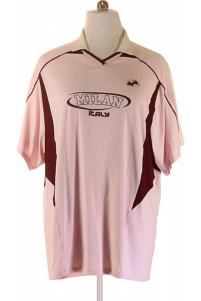 Next Tričko S Krátkým Rukávem A Potiskem Milan Italy Růžové Velikost XL