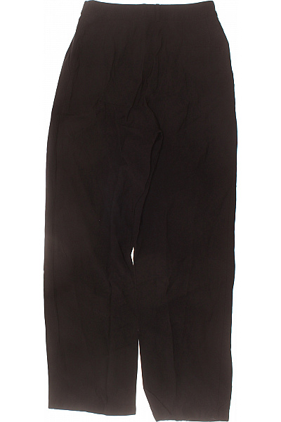 dámské černé široké volnočasové elegantní viskózové kalhoty Vel. 36 | Unimoda | obrázek 3