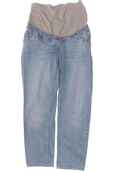 Love2Wait Dámské Těhotenské Džíny Modré Bavlněné S Gumou V Pase Vel. 30