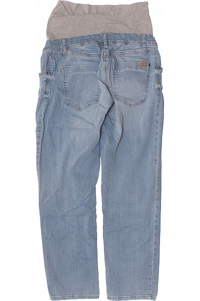 Love2Wait Dámské těhotenské džíny modré bavlněné s gumou v pase Vel. 30 | Love2Wait | obrázek 2