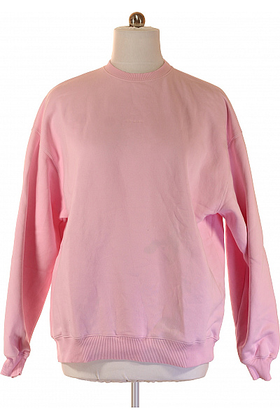 OH APRIL Růžová Mikina S Dlouhým Rukávem Crewneck Jednobarevná Vel. L