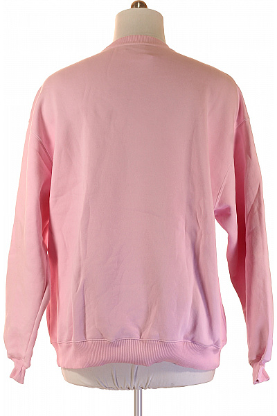 OH APRIL Růžová mikina s dlouhým rukávem crewneck jednobarevná Vel. L | OH APRIL | obrázek 2