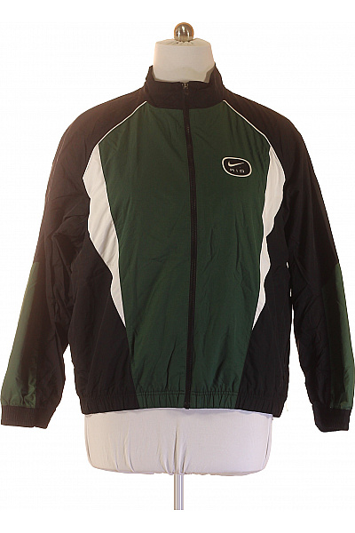 Nike Pánská nylonová bunda zelená se zipem sportovní lehká Velikost L | Nike | obrázek 2