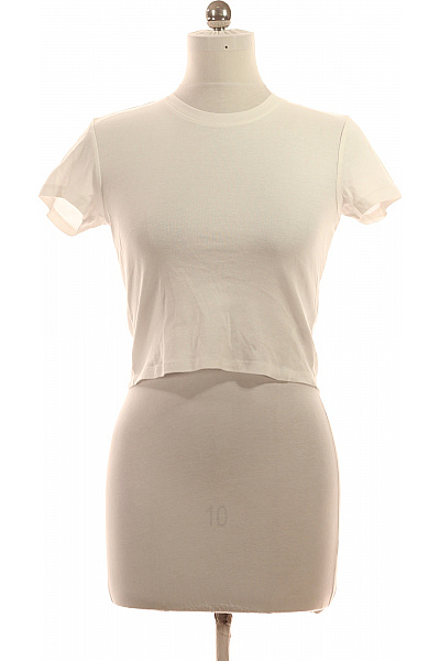 ONLY Dámské bílé tričko s krátkým rukávem crop top basic Vel. M | ONLY | obrázek 2