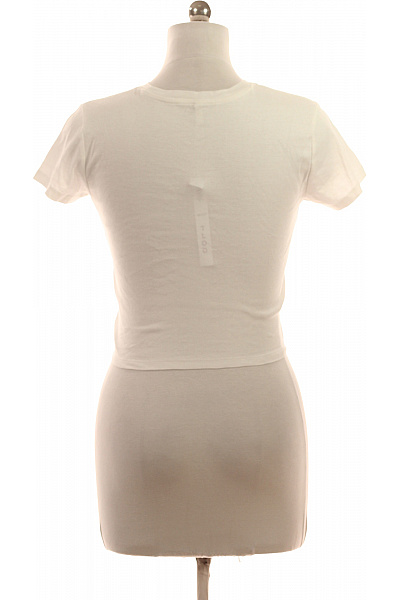 ONLY Dámské bílé tričko s krátkým rukávem crop top basic Vel. M | ONLY | obrázek 3