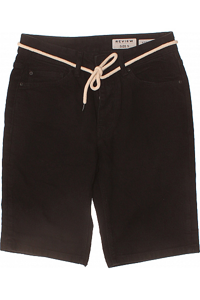 REVIEW dámské černé bavlněné kraťasy s páskem volnočasové Velikost EU S | REVIEW | obrázek 2