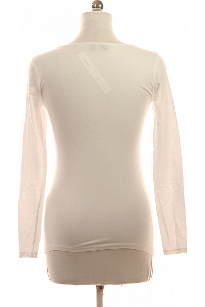 VERO MODA Dámské tričko s dlouhým rukávem bílé bavlněné basic Velikost m | VERO MODA | obrázek 2