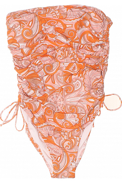 Melissa jednodílné retro oranžové květinové stahovací plavky Vel. 42 | Melissa | obrázek 2