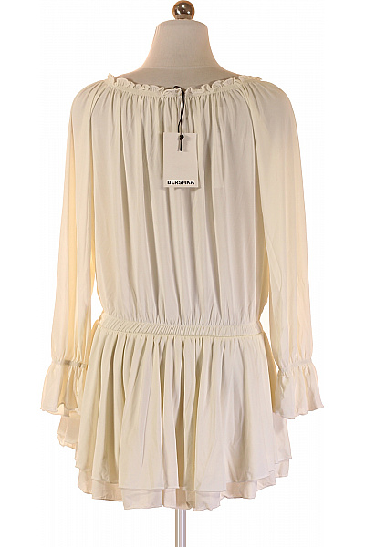 Bershka Dámská halenka s dlouhým rukávem a gumou v pase boho volná Vel. S | Bershka | obrázek 2