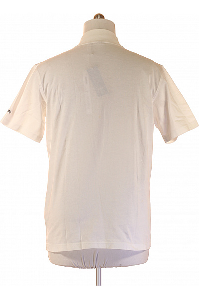 ADIDAS Pánské tričko s krátkým rukávem a stojáčkem bílé bavlněné jednobarevné s potiskem Velikost EU L | ADIDAS | obrázek 2