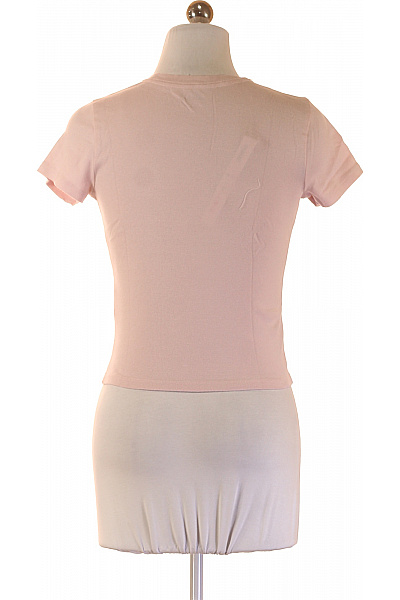 Hollister Dámské růžové bavlněné tričko s krátkým rukávem basic crop top Velikost S | Hollister | obrázek 2