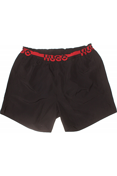 Hugo Boss Pánské černé Kraťasy S Potiskem Velikost Xxl