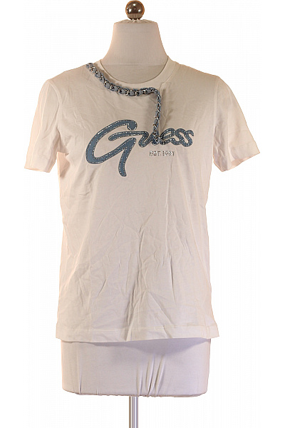 Guess Dámské Tričko S Krátkým Rukávem A Potiskem Velikost EU S