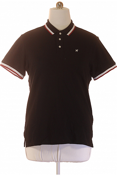 williot Pánské tričko s límečkem a krátkým rukávem černé bavlněné s výšivkou Velikost L | williot | obrázek 2