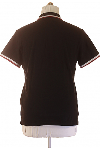 williot Pánské tričko s límečkem a krátkým rukávem černé bavlněné s výšivkou Velikost L | williot | obrázek 3