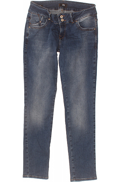 LTB Dámské Džíny Strečové úzké Modré Seprané Velikost 30