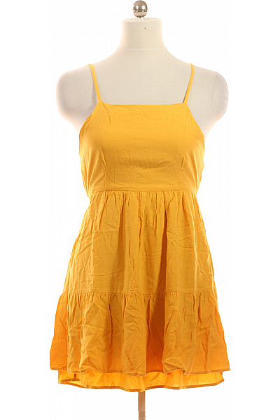 Dámské žluté šaty na ramínka volnočasové letní mini Vel. M | Unimoda | obrázek 2