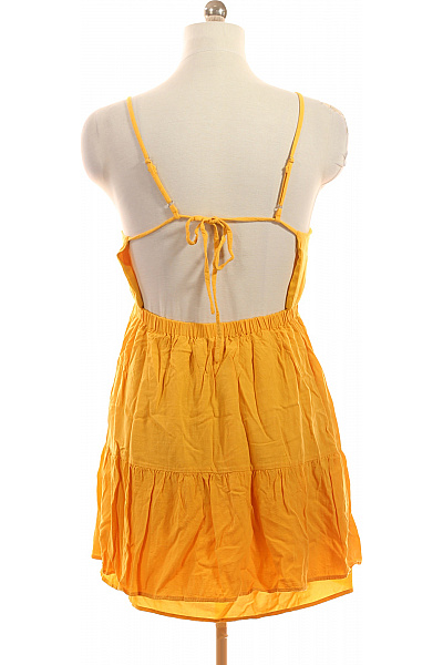 Dámské žluté šaty na ramínka volnočasové letní mini Vel. M | Unimoda | obrázek 3