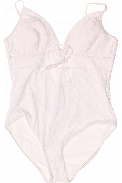 Dámské Jednodílné Plavky Bílé Krajkové Na Zavazování Velikost 40