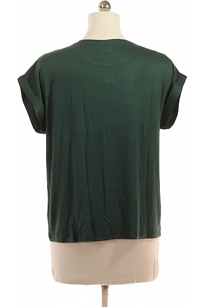 VILA zelená saténová halenka s krátkým rukávem Vel. 40 | VILA | obrázek 2