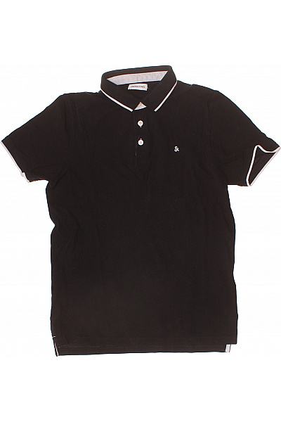 JACK & JONES Pánské černé polo tričko s límečkem a výšivkou Velikost l | JACK & JONES | obrázek 2