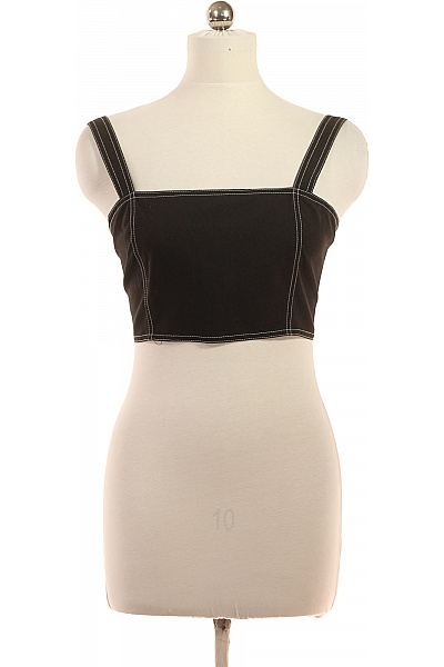 4TH RECKLESS Dámské černé Tílko Crop Top Bez Rukávů Vel. EU 42