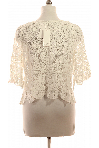 My Haily s Bílá háčkovaná halenka s krátkým rukávem boho styl Vel. M/L | My Haily s | obrázek 2