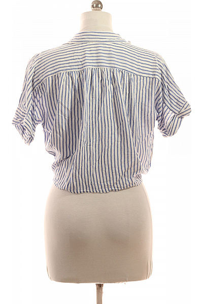 ONLY dámská pruhovaná košile s krátkým rukávem na zavazování letní Velikost M | ONLY | obrázek 2