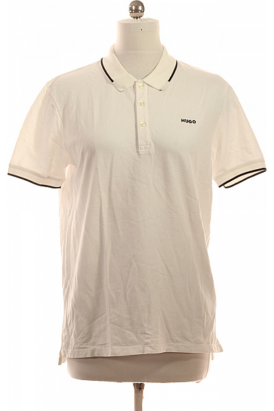 Hugo Boss Dámské bílé polo tričko s krátkým rukávem a nápisem Vel. EU L | Hugo Boss | obrázek 2