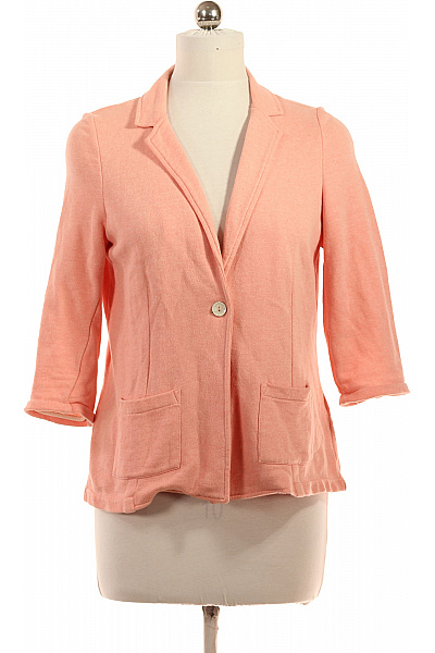 OPUS Růžový Bavlněný Blejzr S 3/4 Rukávem Ležérní Velikost 40