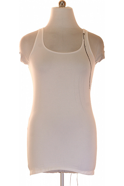 VERO MODA Dámské Tílko Bílé Bez Rukávů Basic Bavlna Vel. L