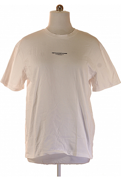 MJGONZALES Pánské Tričko S Krátkým Rukávem Bílé S Potiskem Basic Velikost L