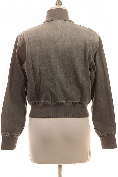 ADIDAS Dámská džínová bunda bomber s pruhy a zipem Vel. M | ADIDAS | obrázek 2