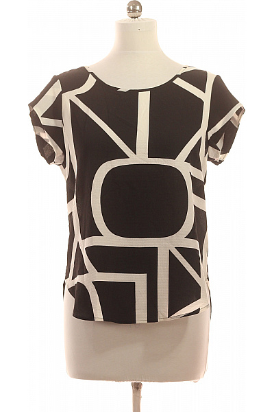 ONLY Dámská Halenka S Krátkým Rukávem A Potiskem černobílá Vel. 40