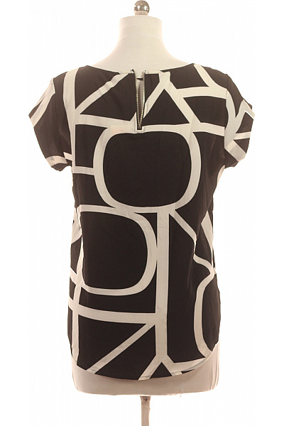 ONLY Dámská halenka s krátkým rukávem a potiskem černobílá Vel. 40 | ONLY | obrázek 2