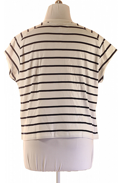 TOMMY HILFIGER Dámské bavlněné pruhované tričko s krátkým rukávem crop top Vel. EU XL | TOMMY HILFIGER | obrázek 3