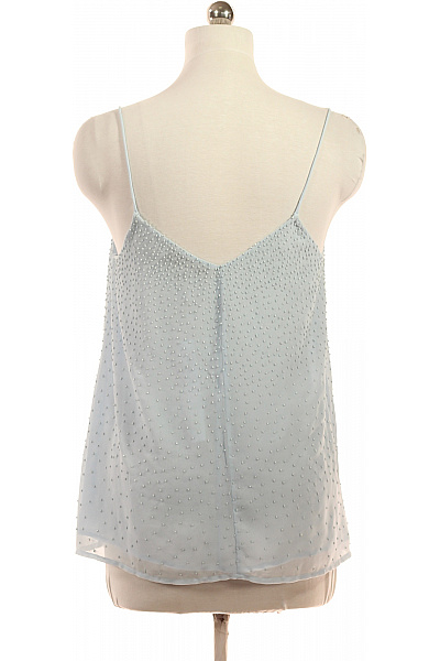 MARCCAIN Dámská halenka bez rukávů s kamínky světle modrá Velikost 4 | MARCCAIN | obrázek 2