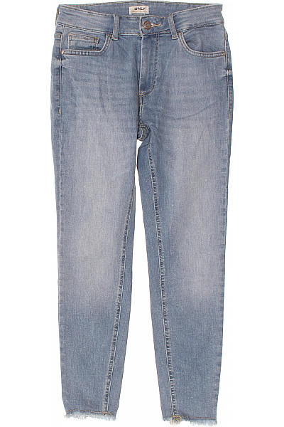 ONLY Dámské Džíny Strečové úzké S Roztřepenými Nohavicemi Vel. M