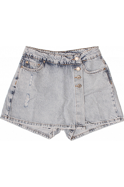 TRENDYOL Dámské Džínové Kraťasy S Vysokým Pasem Volnočasové Krátké Vel. EU 36