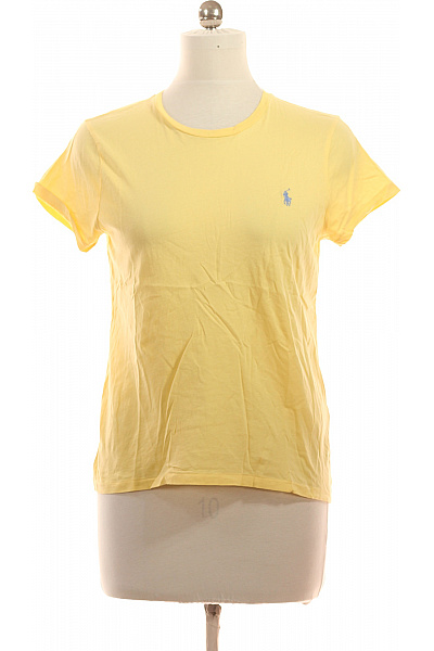 Ralph Lauren Dámské tričko žluté s krátkým rukávem a výšivkou basic Velikost M | Ralph Lauren | obrázek 2