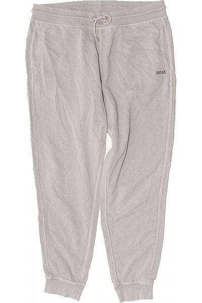 Hugo Boss Dámské Tepláky Bavlněné šedé Volnočasové S Kapsami Velikost EU L