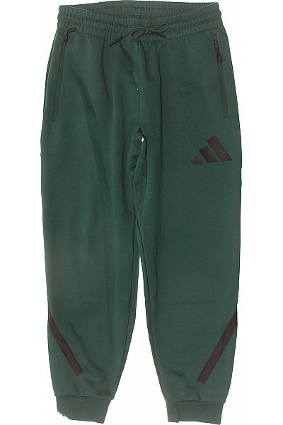 ADIDAS Dámské Tepláky Sportovní Volnočasové Dlouhé Zelené S Kapsami Vel. EU M