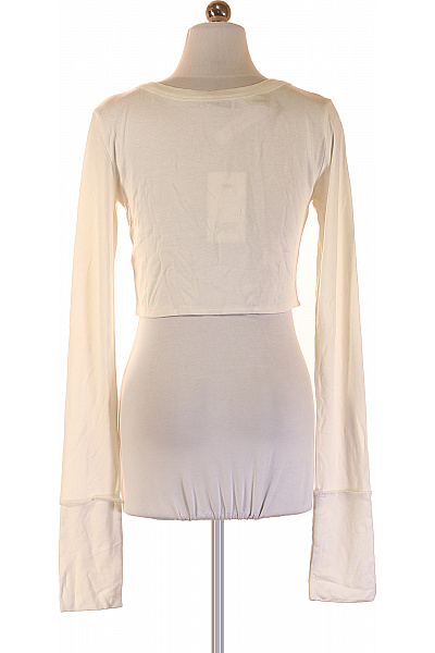 Dámské tričko s dlouhým rukávem crop top jednobarevné basic Vel. EU 40 | Unimoda | obrázek 2