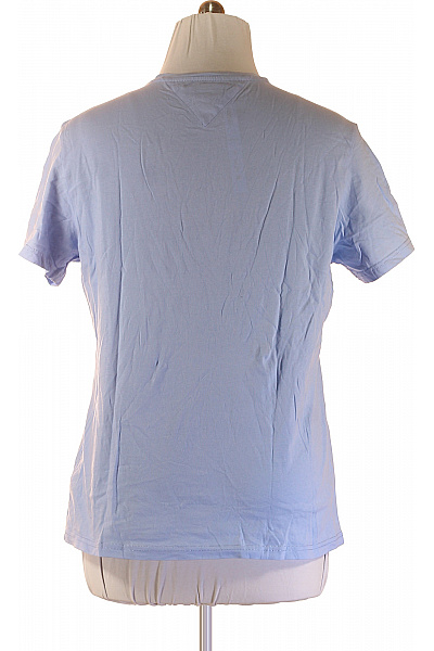 TOMMY HILFIGER Tričko s krátkým rukávem a nápisem basic bavlněné modré Velikost XL | TOMMY HILFIGER | obrázek 3