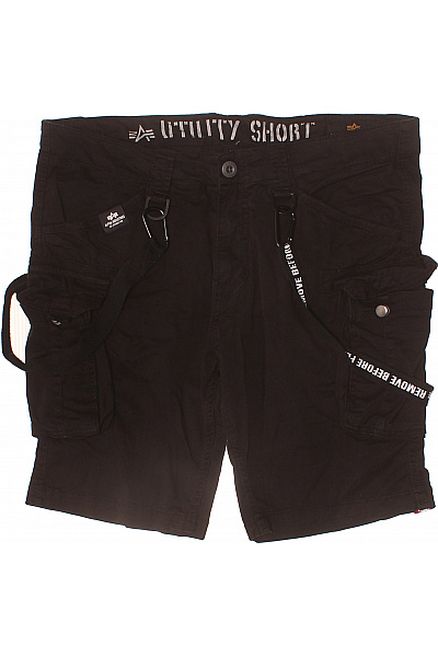 Alpha Industries Pánské bavlněné kraťasy cargo volnočasové černé s kapsami Velikost 33 | Alpha Industries | obrázek 2