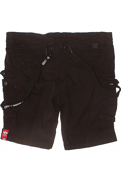 Alpha Industries Pánské bavlněné kraťasy cargo volnočasové černé s kapsami Velikost 33 | Alpha Industries | obrázek 3