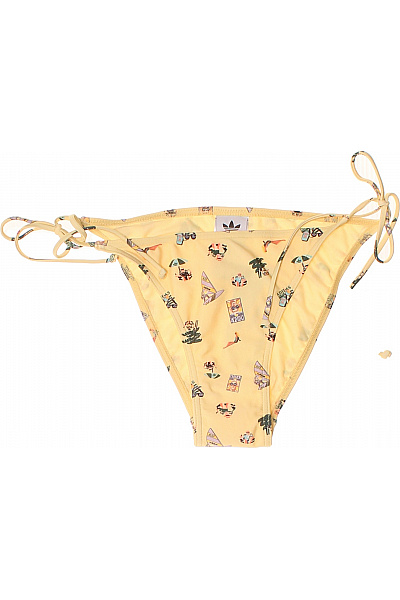 ADIDAS dámské plavkové kalhotky žluté s potiskem na zavazování Velikost L | ADIDAS | obrázek 2