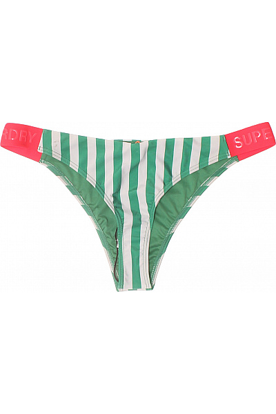 SUPERDRY Dámské Pruhované Plavkové Kalhotky Zelené